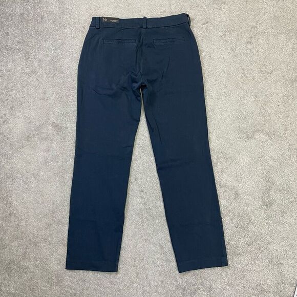 NWT Liverpool Womens Flat Front Straight Leg Chino Trouser Pants Navy Size 4/27 - Picture 4 of 7